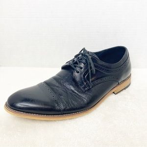 TMG black leather men’s dress shoes 9.5M